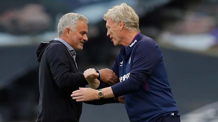 Tottenham's Jose Mourinho and West Ham's David Moyes